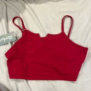 Red crop top from Romwe
